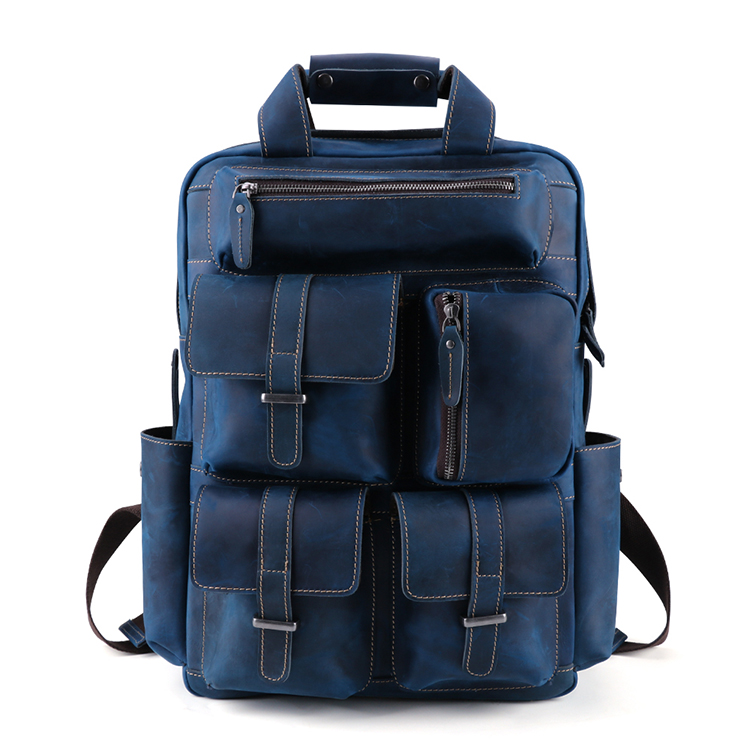 Premium Genuine Cowhide Leather Backpack - Style and Function Combined