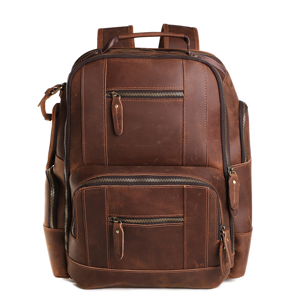 Luxury Genuine Cowhide Leather Backpack - Where Elegance Meets Practicality