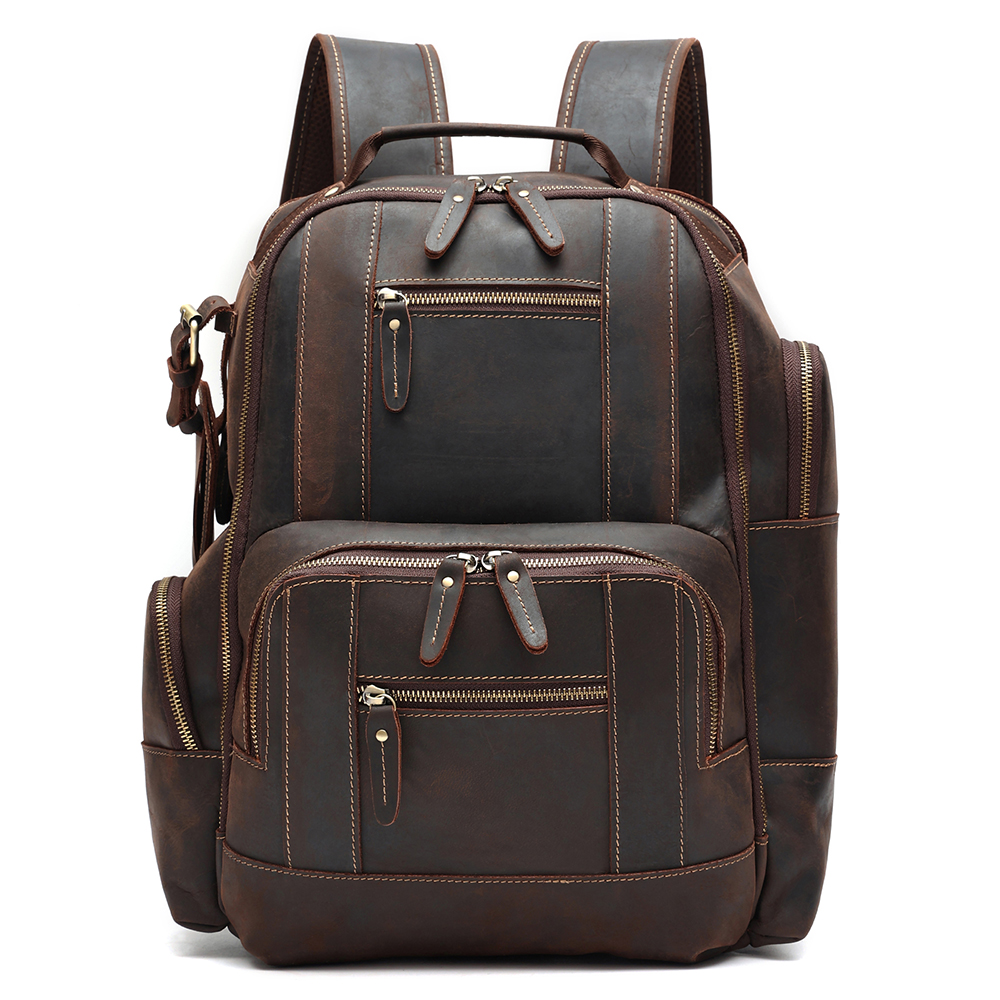 Luxury Genuine Cowhide Leather Backpack - Where Elegance Meets Practicality