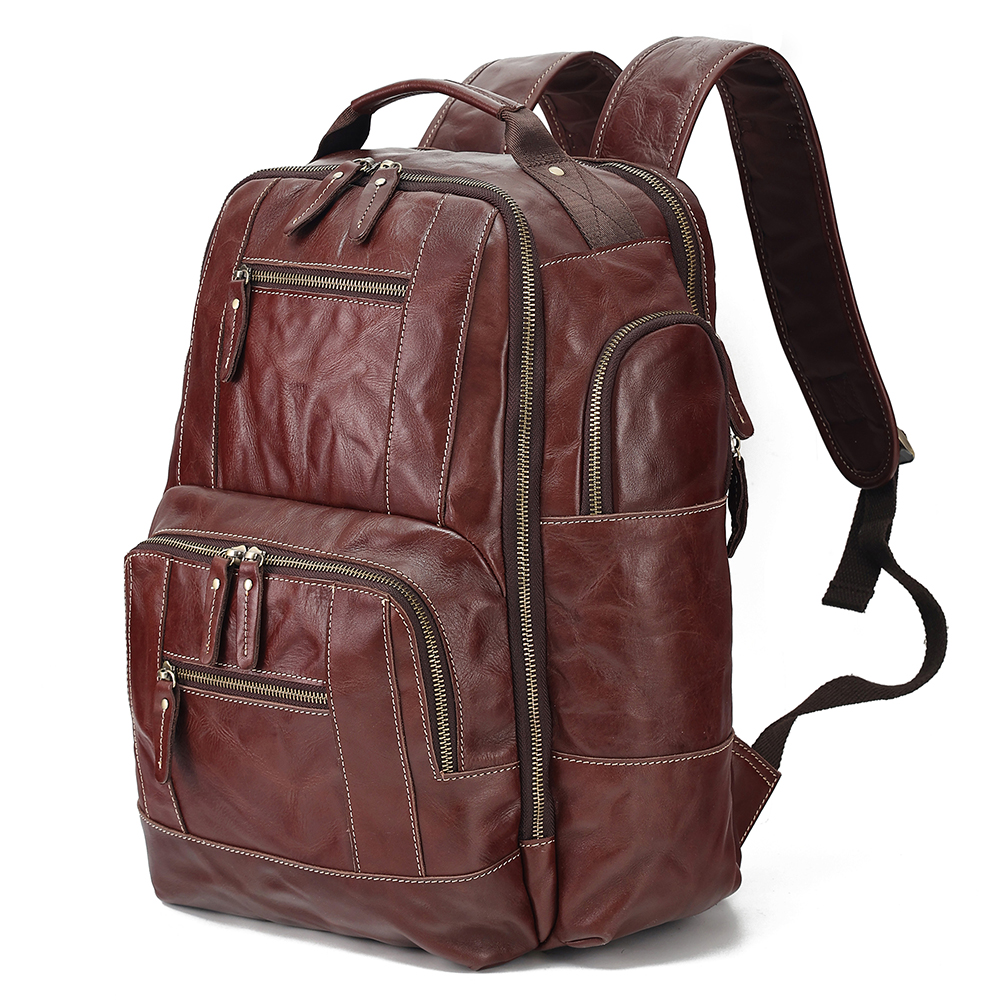 Luxury Genuine Cowhide Leather Backpack - Where Elegance Meets Practicality