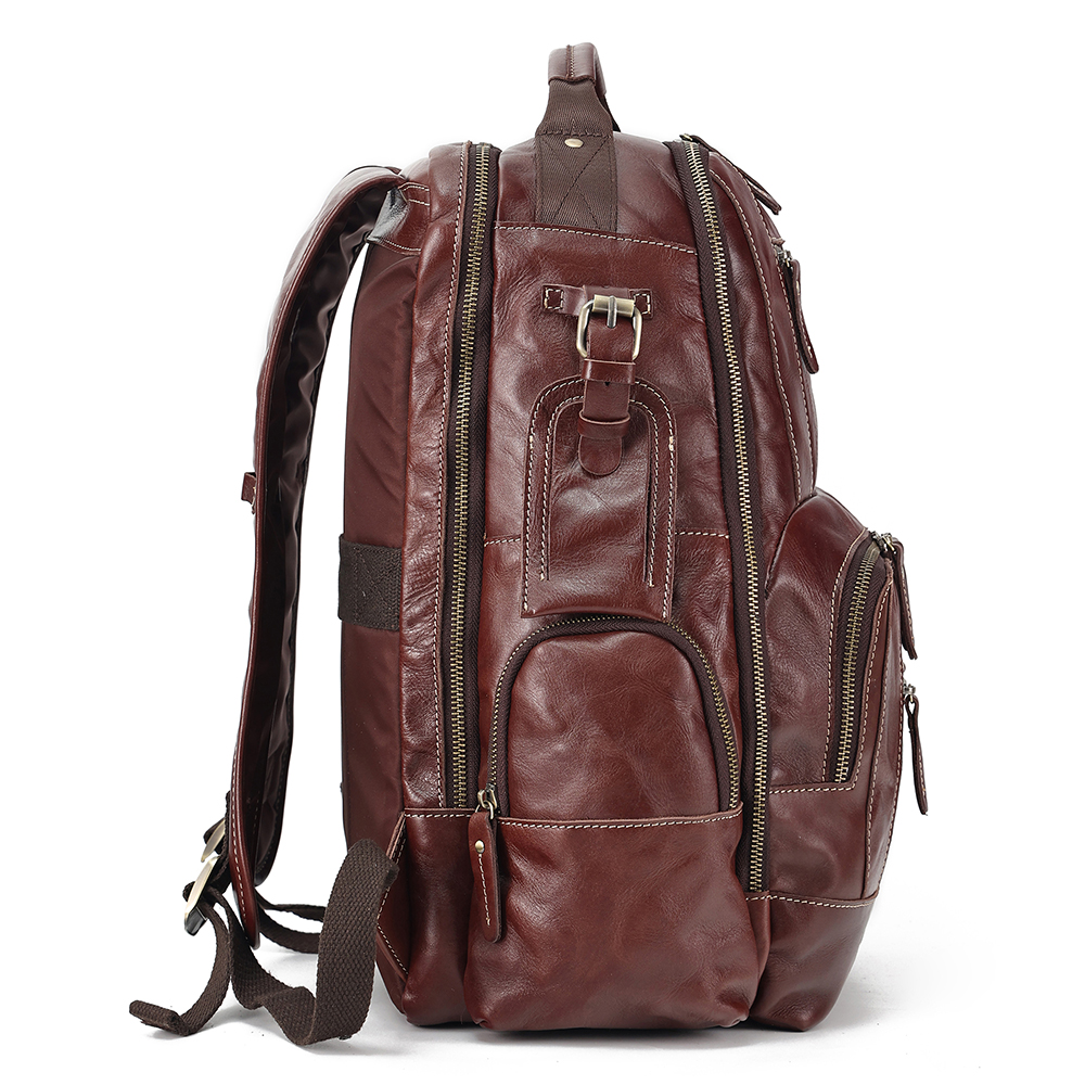 Luxury Genuine Cowhide Leather Backpack - Where Elegance Meets Practicality