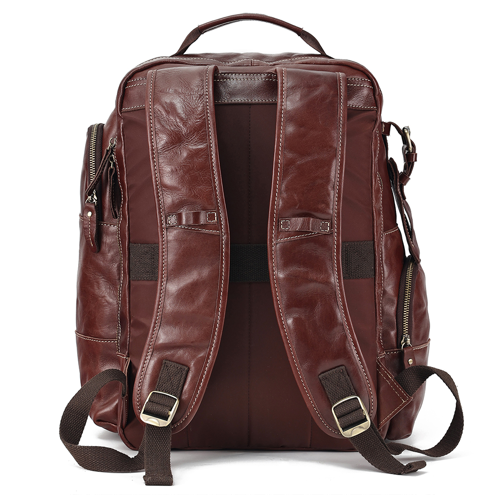Luxury Genuine Cowhide Leather Backpack - Where Elegance Meets Practicality