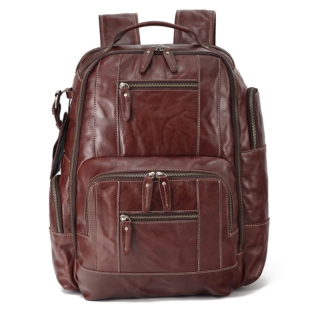 Luxury Genuine Cowhide Leather Backpack - Where Elegance Meets Practicality