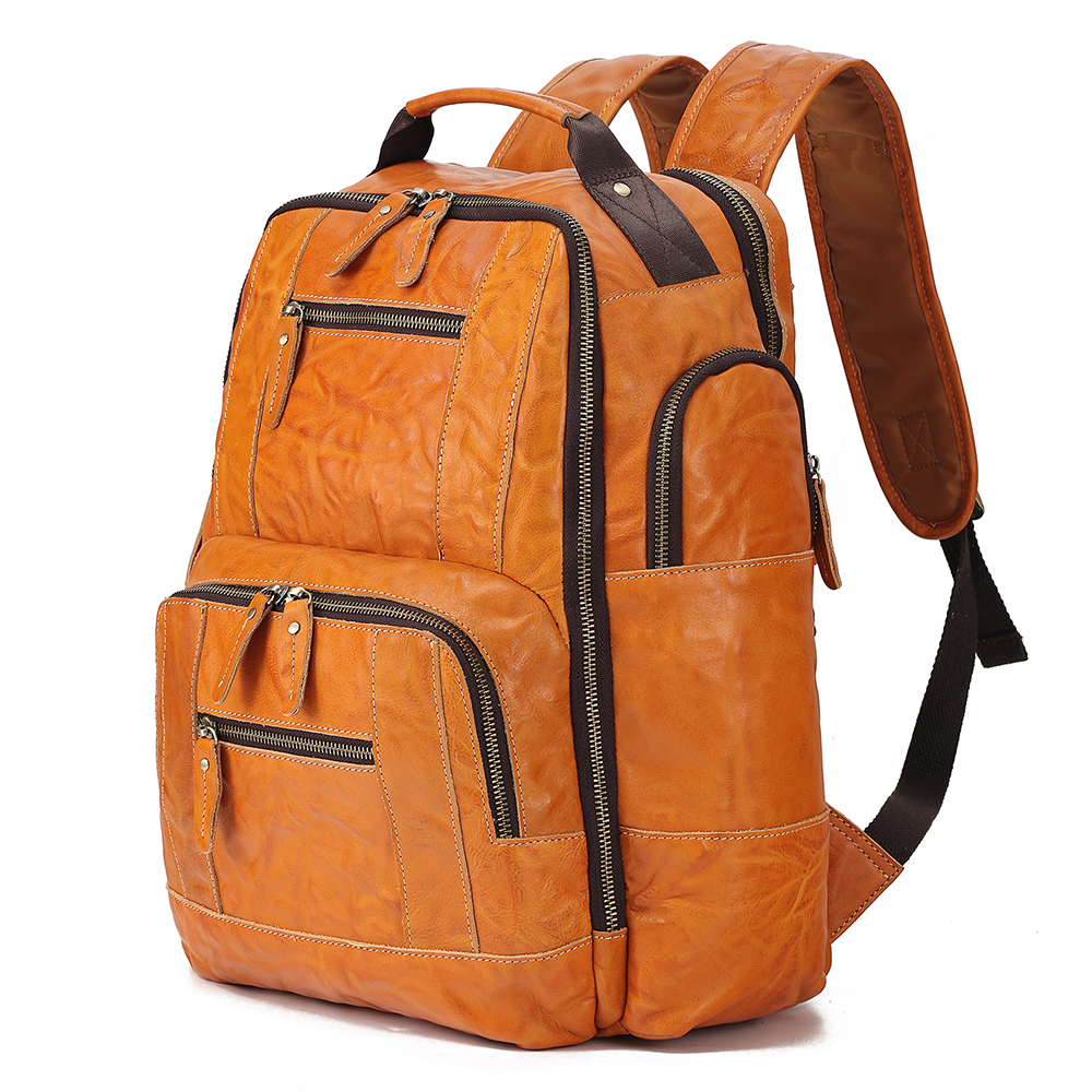 Luxury Genuine Cowhide Leather Backpack - Where Elegance Meets Practicality