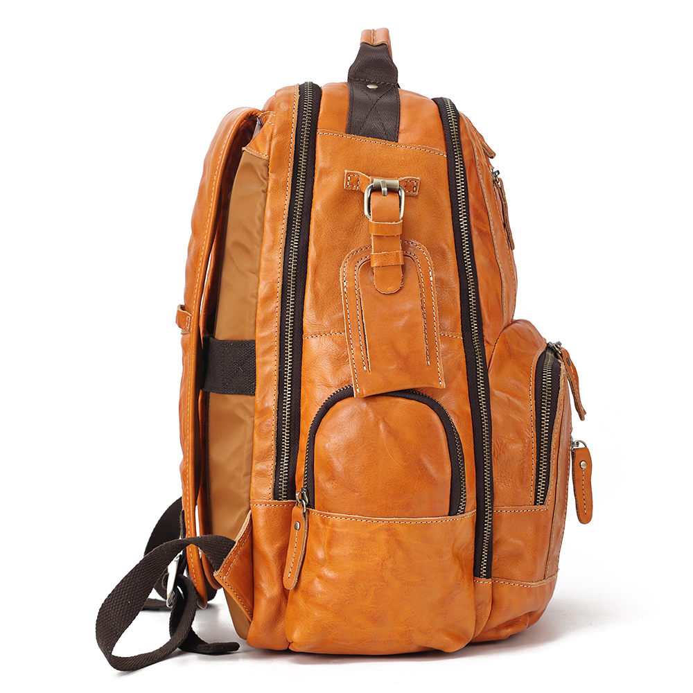 Luxury Genuine Cowhide Leather Backpack - Where Elegance Meets Practicality