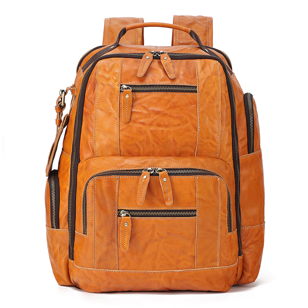 Luxury Genuine Cowhide Leather Backpack - Where Elegance Meets Practicality