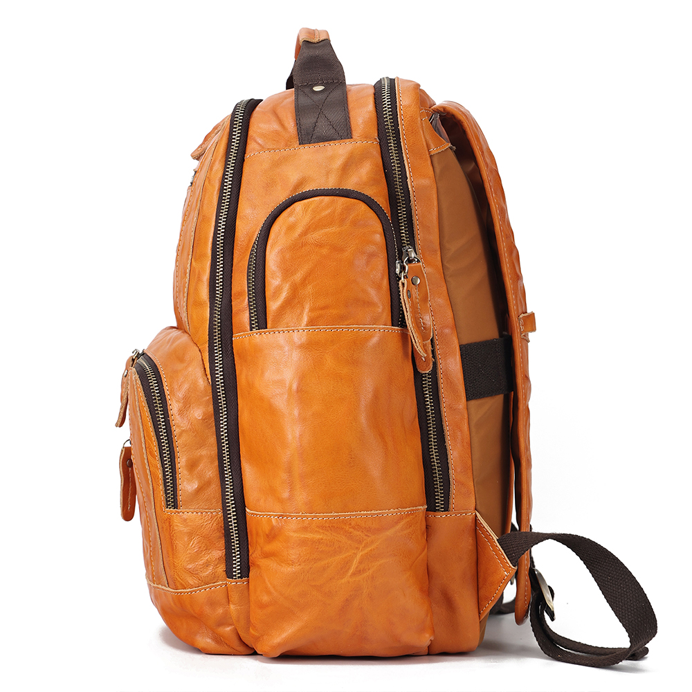 Luxury Genuine Cowhide Leather Backpack - Where Elegance Meets Practicality