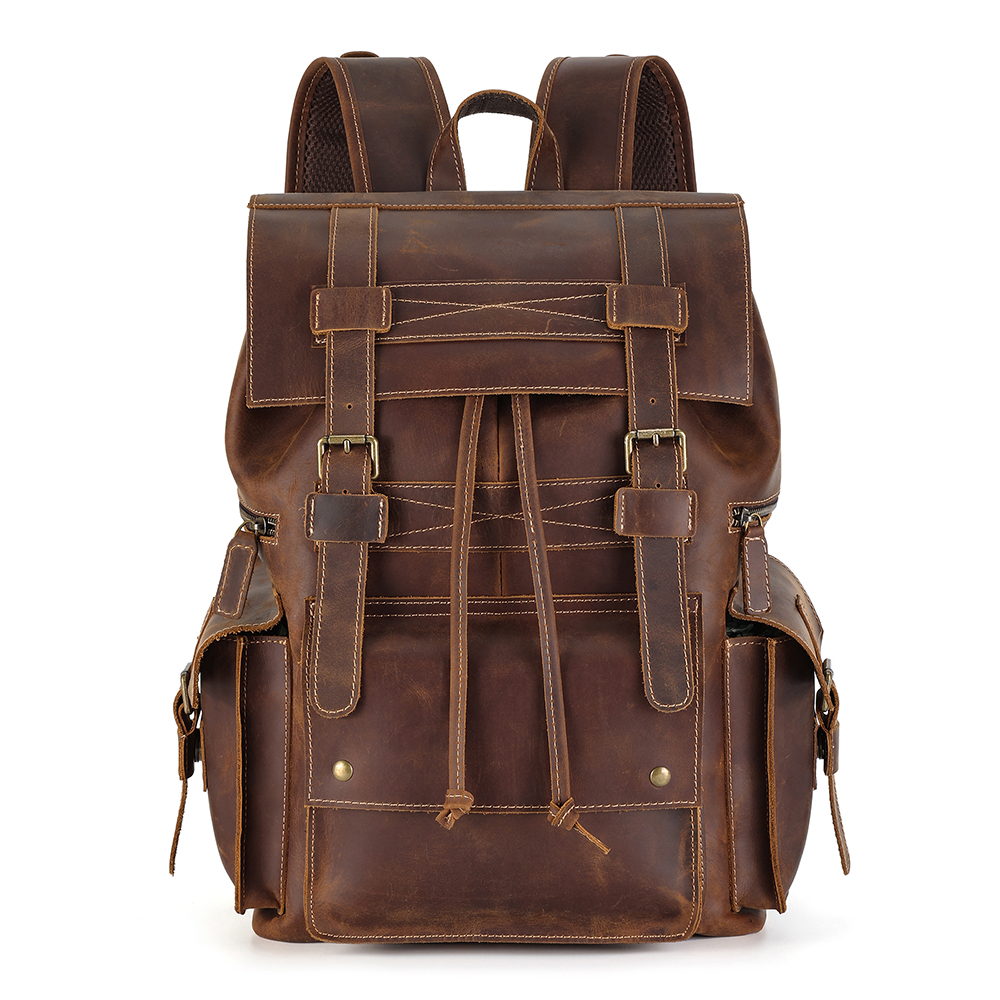 Luxury Genuine Cowhide Leather Backpack - Where Elegance Meets Practicality