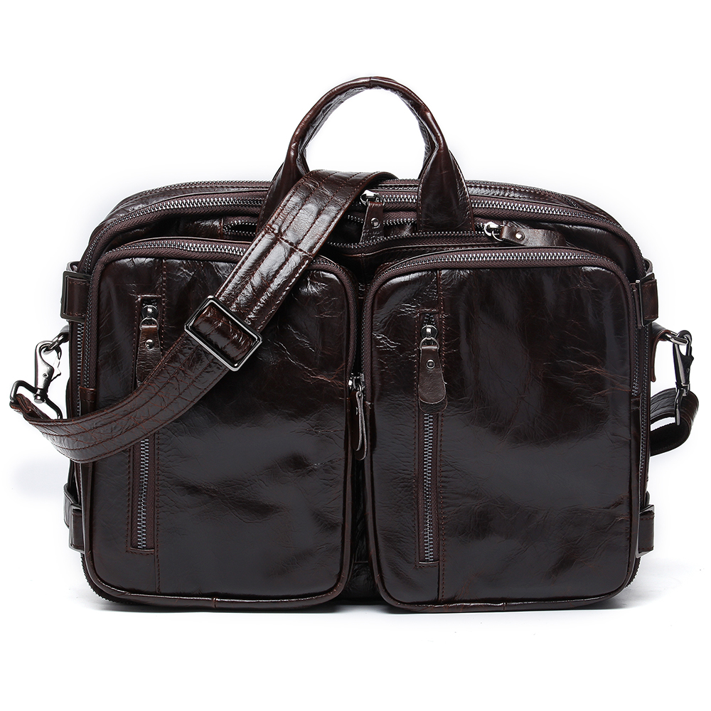 Premium Genuine Cowhide Leather Backpack - Timeless Elegance and Superior Functionality