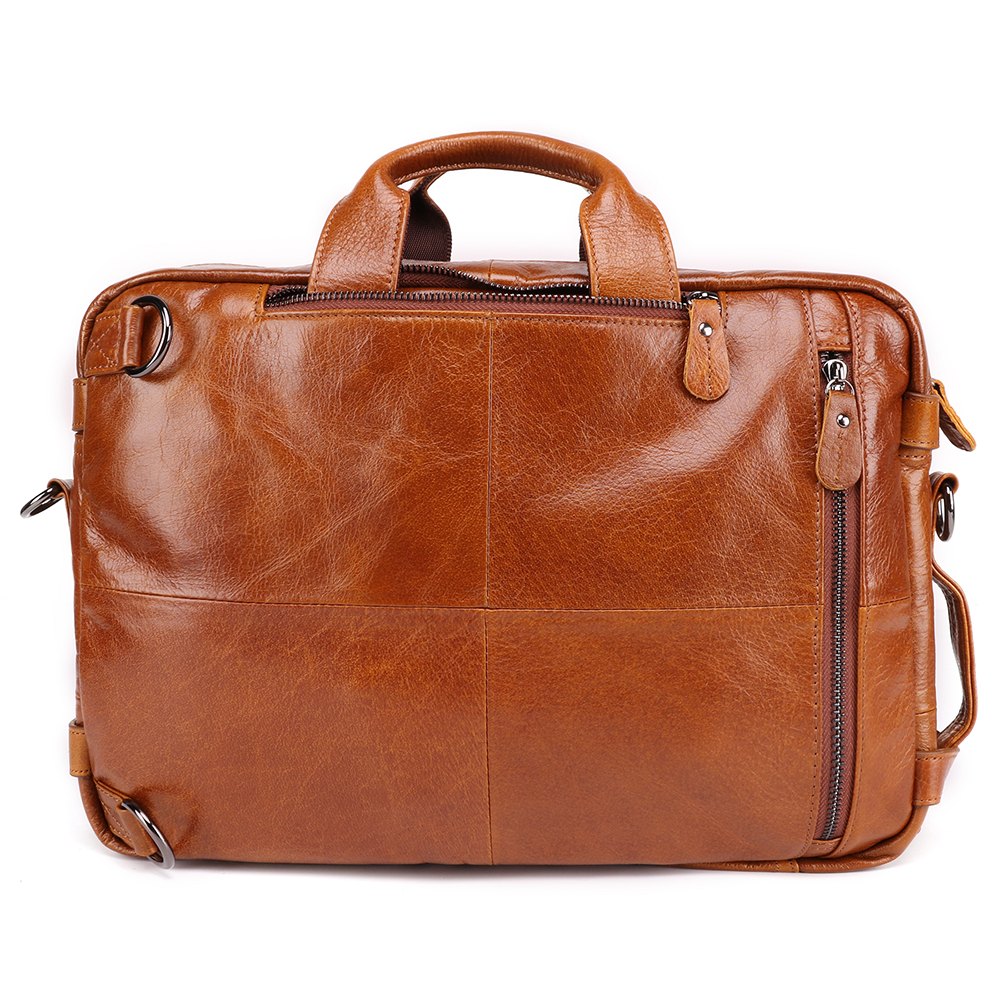 Premium Genuine Cowhide Leather Backpack - Timeless Elegance and Superior Functionality