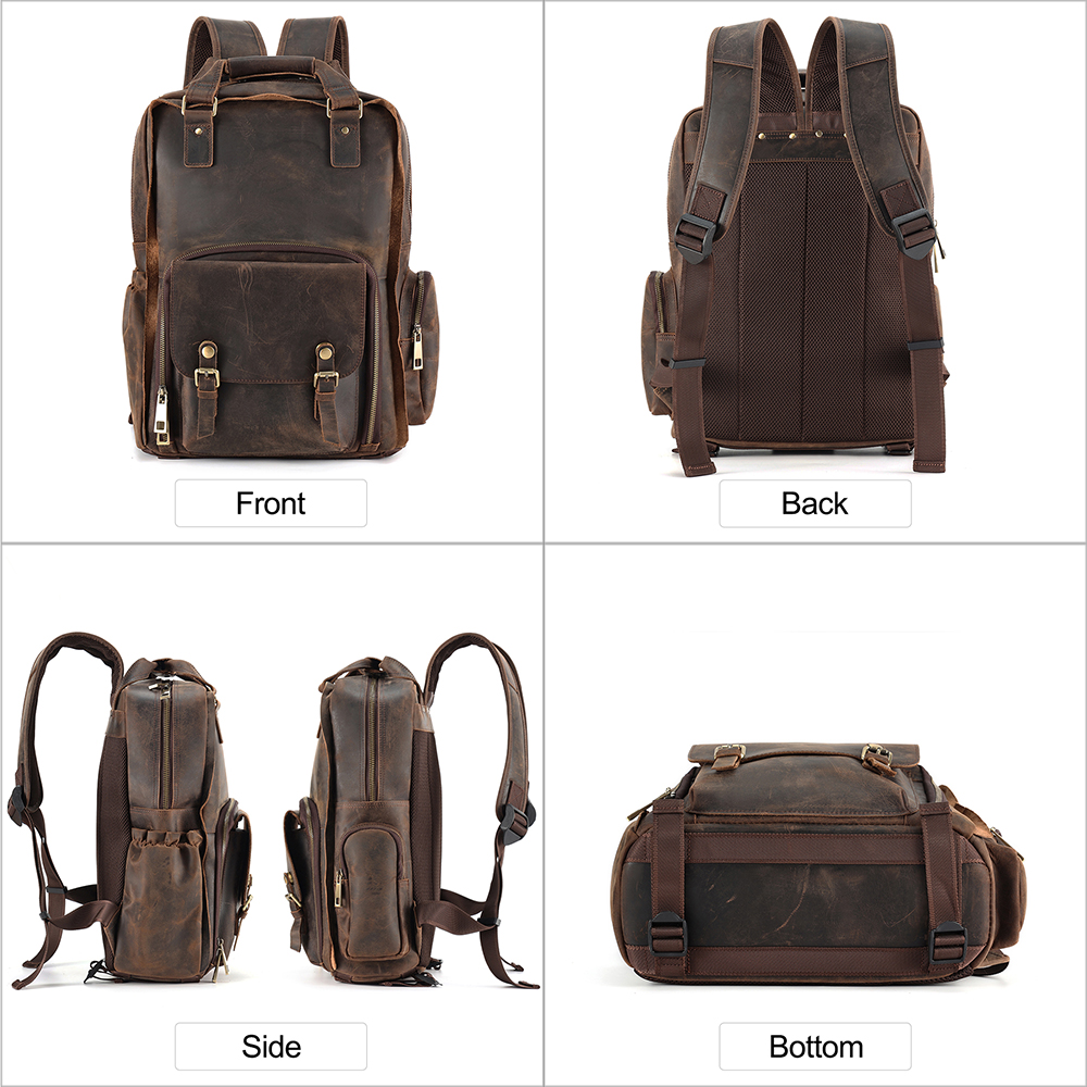 Exquisite Genuine Cowhide Leather Backpack - The Pinnacle of Luxury and Utility