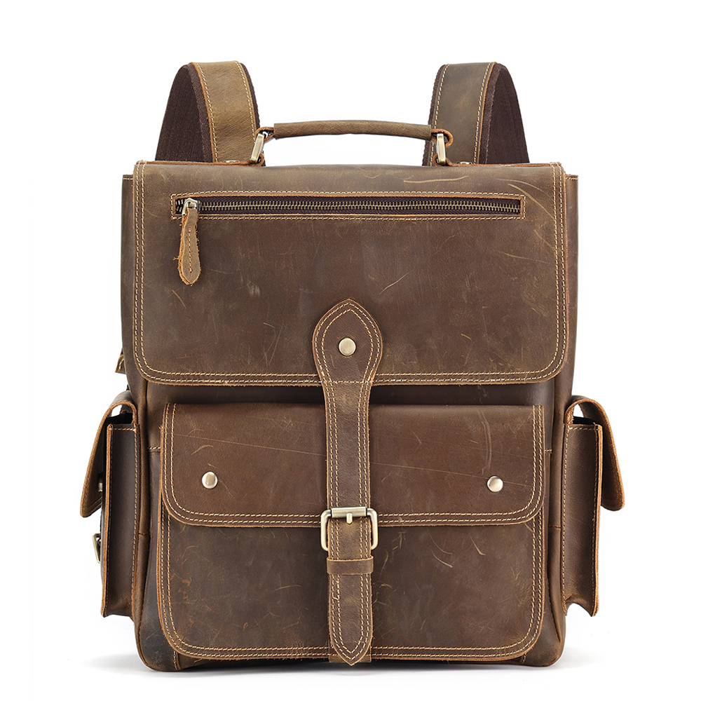 Exquisite Genuine Cowhide Leather Backpack - The Pinnacle of Luxury and Utility