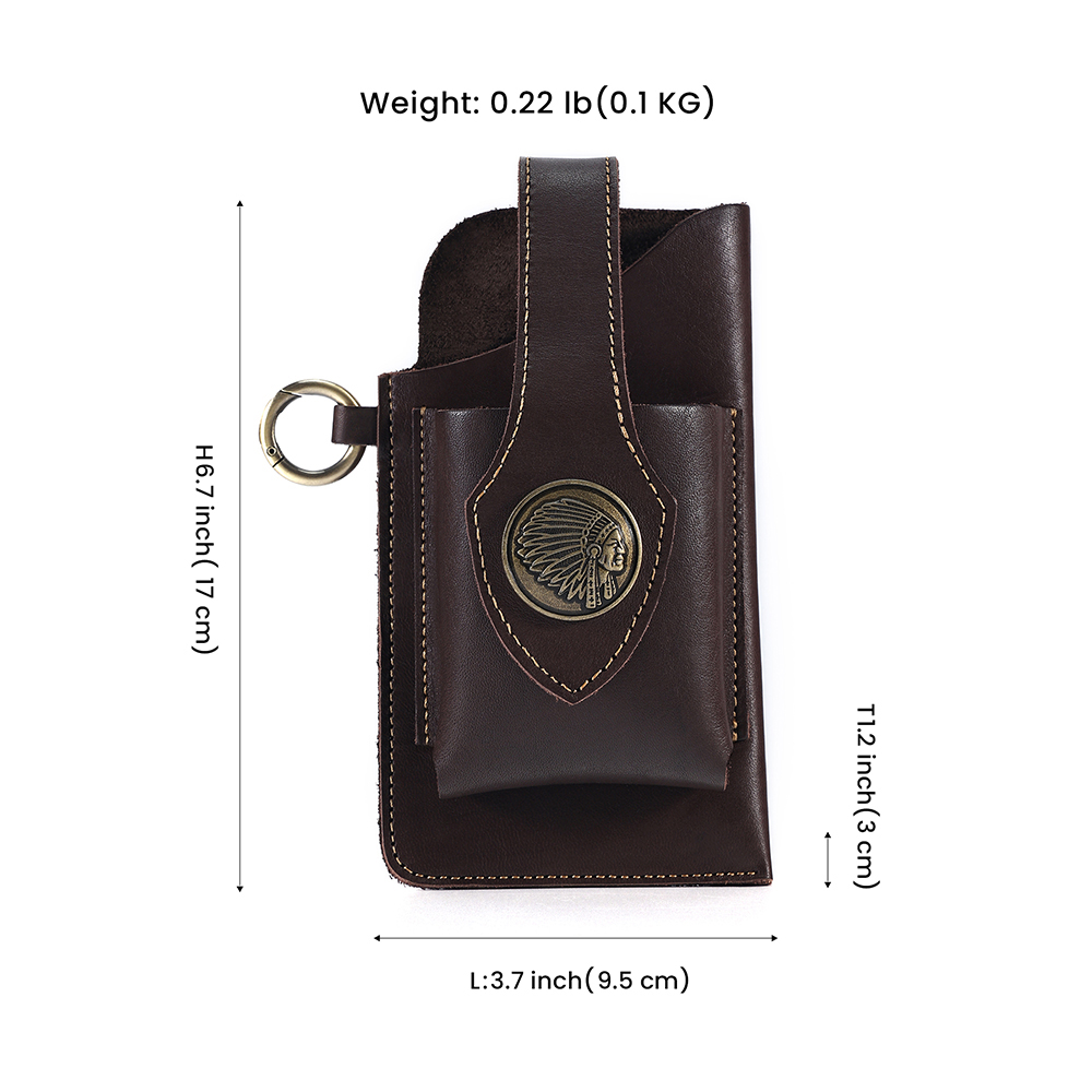 Luxury Genuine Cowhide Leather Waist Bag - Style and Convenience in One