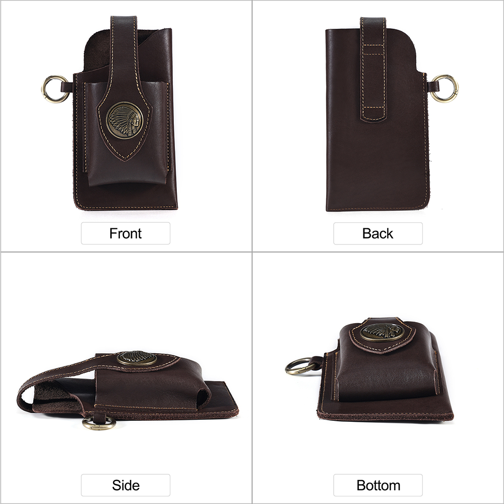 Luxury Genuine Cowhide Leather Waist Bag - Style and Convenience in One