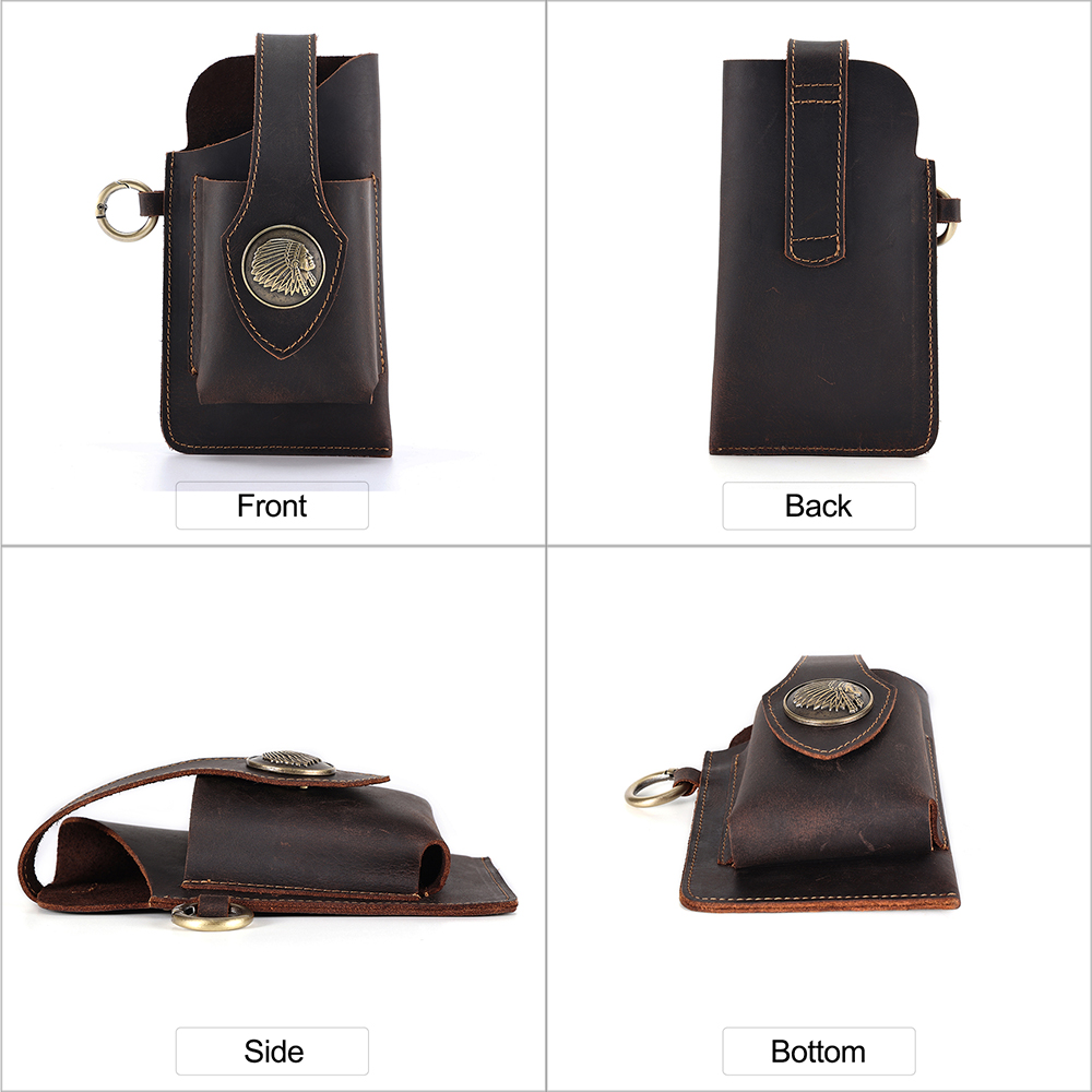 Luxury Genuine Cowhide Leather Waist Bag - Style and Convenience in One