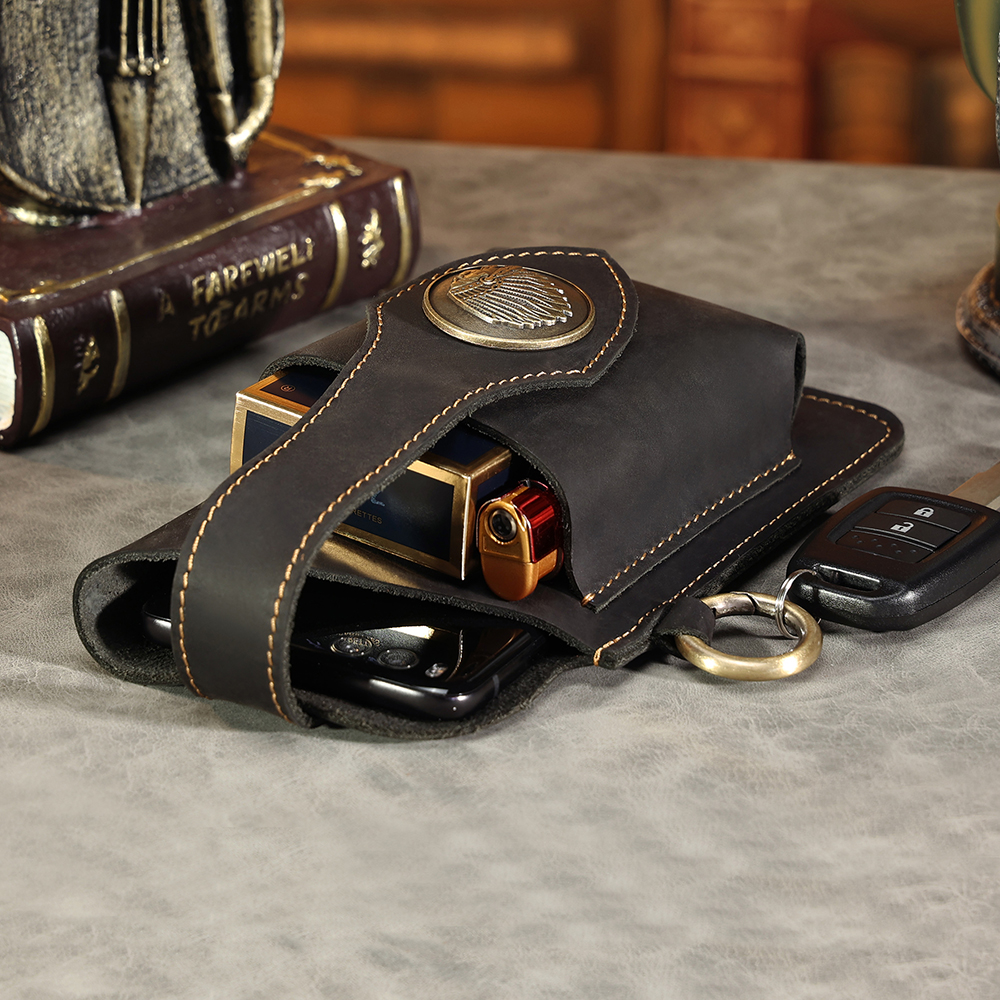 Luxury Genuine Cowhide Leather Waist Bag - Style and Convenience in One