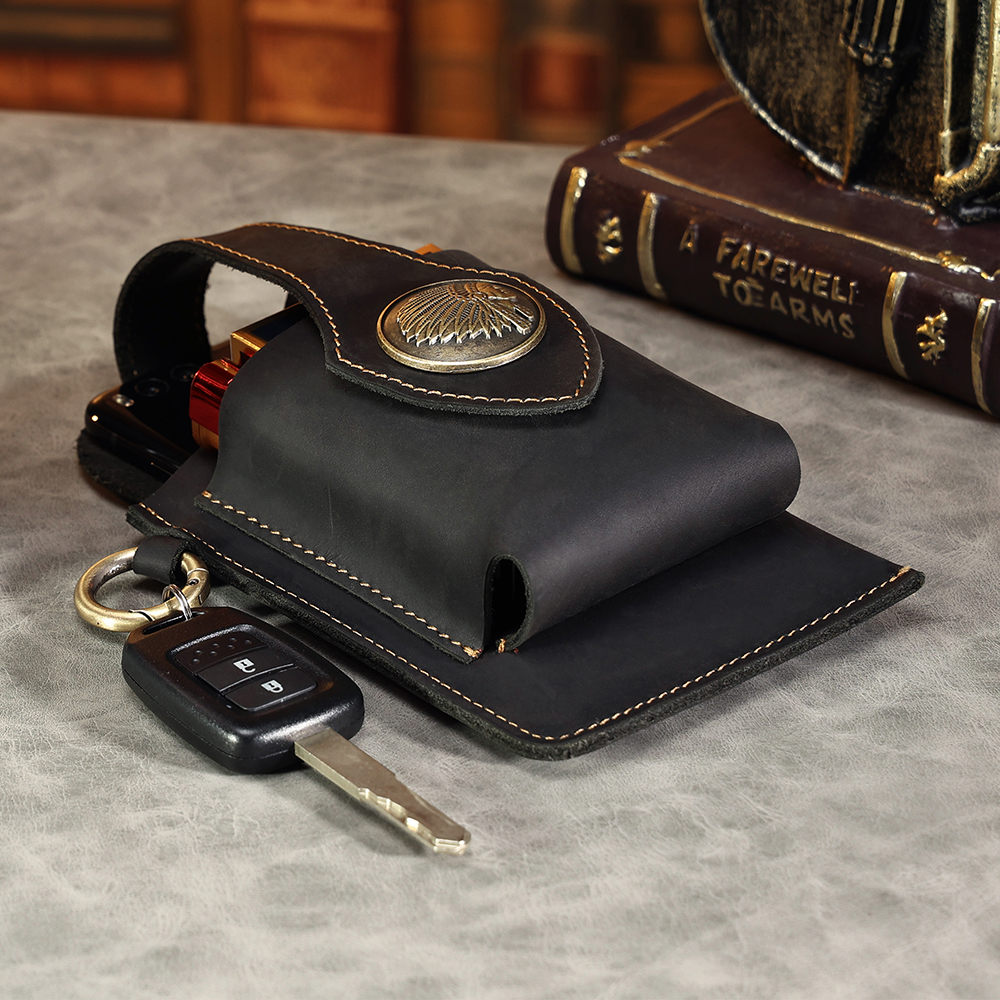 Luxury Genuine Cowhide Leather Waist Bag - Style and Convenience in One