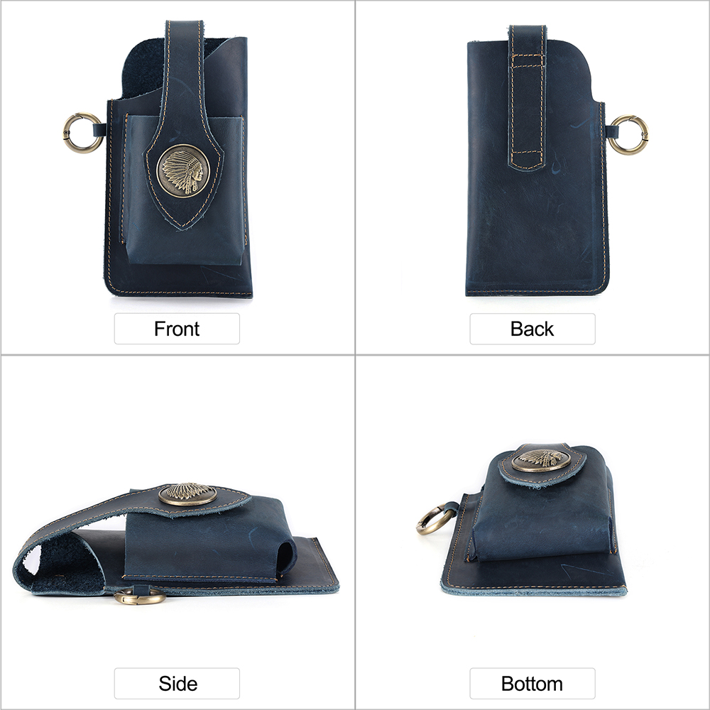 Luxury Genuine Cowhide Leather Waist Bag - Style and Convenience in One