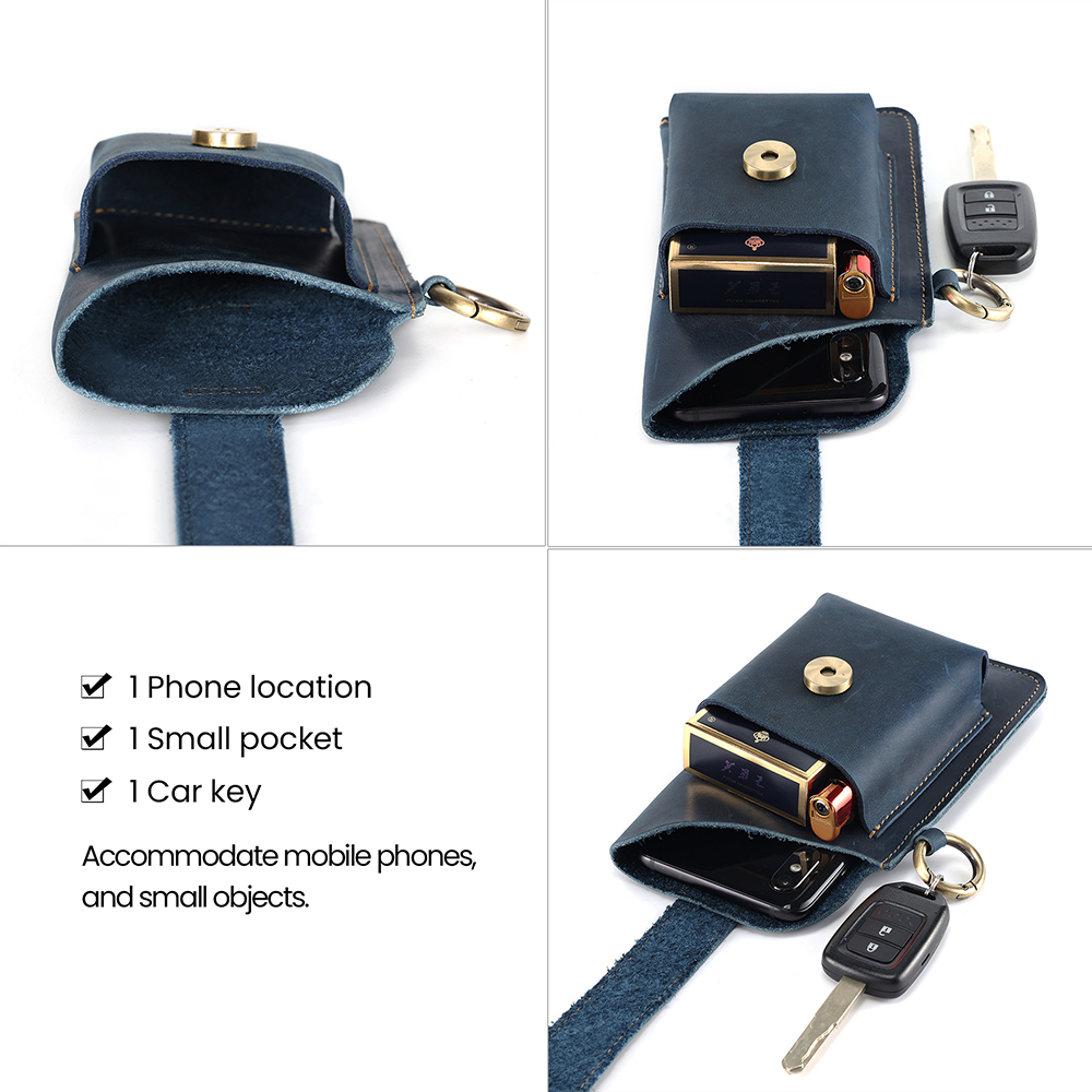 Luxury Genuine Cowhide Leather Waist Bag - Style and Convenience in One