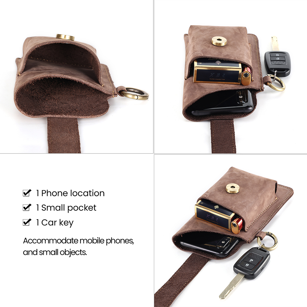 Luxury Genuine Cowhide Leather Waist Bag - Style and Convenience in One