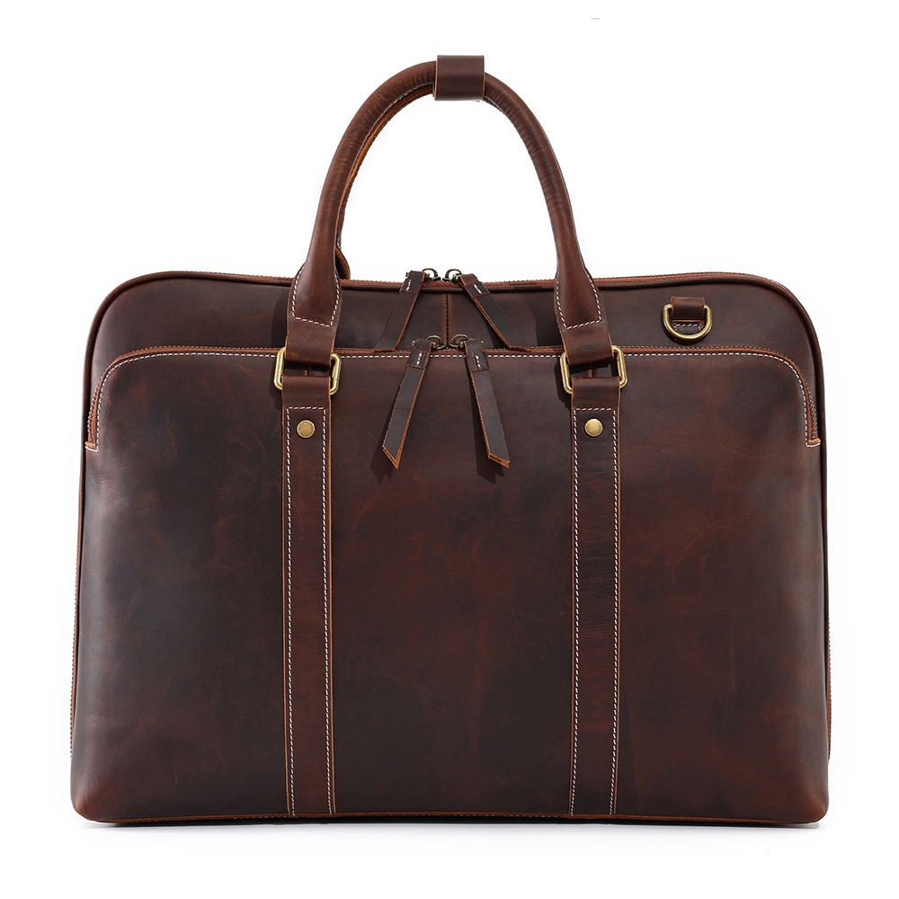 Elite Genuine Cowhide Leather Briefcase - The Ultimate in Luxury and Professionalism