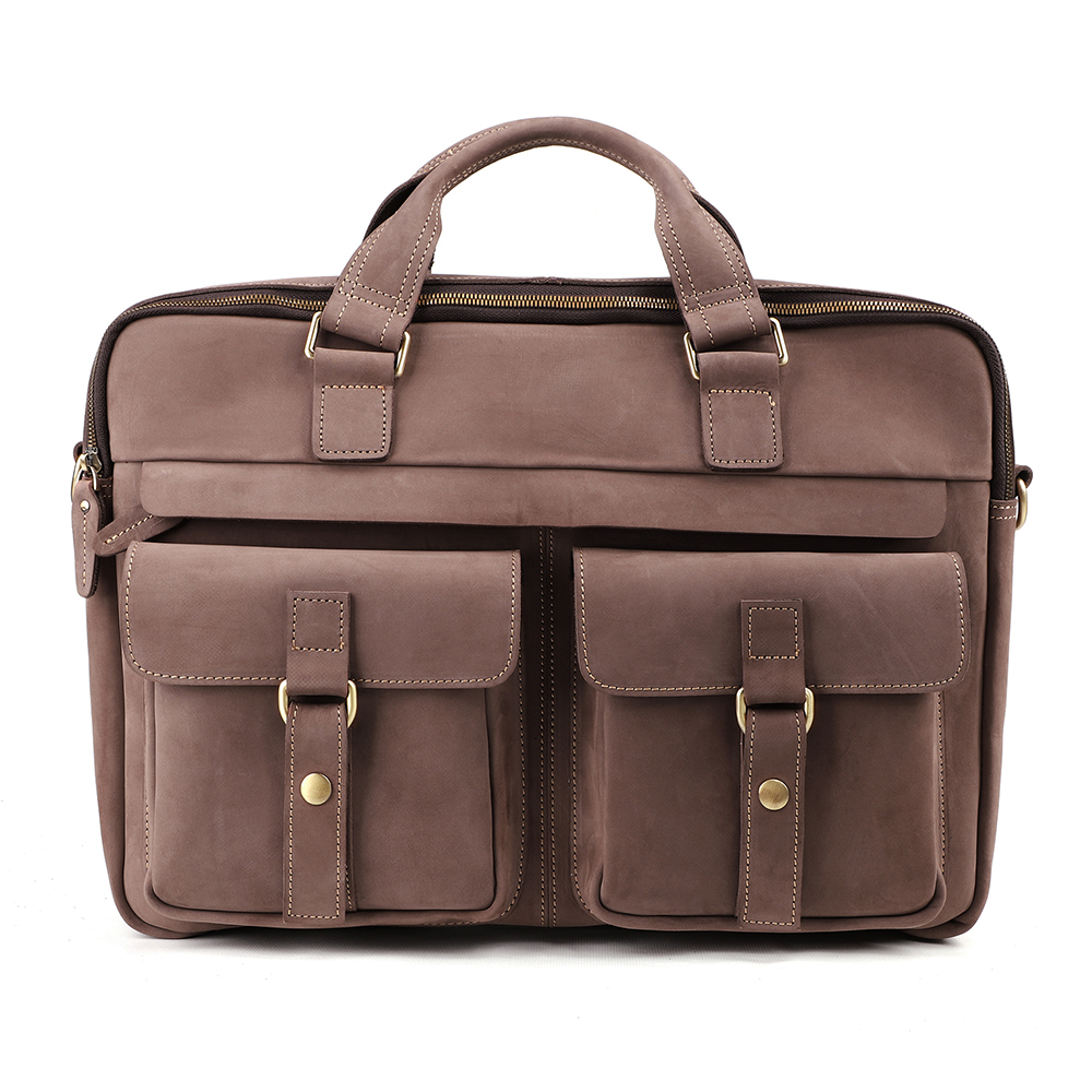 Top Quality Vintage Crazy Horse Leather Briefcase - Timeless Elegance and Robust Durability
