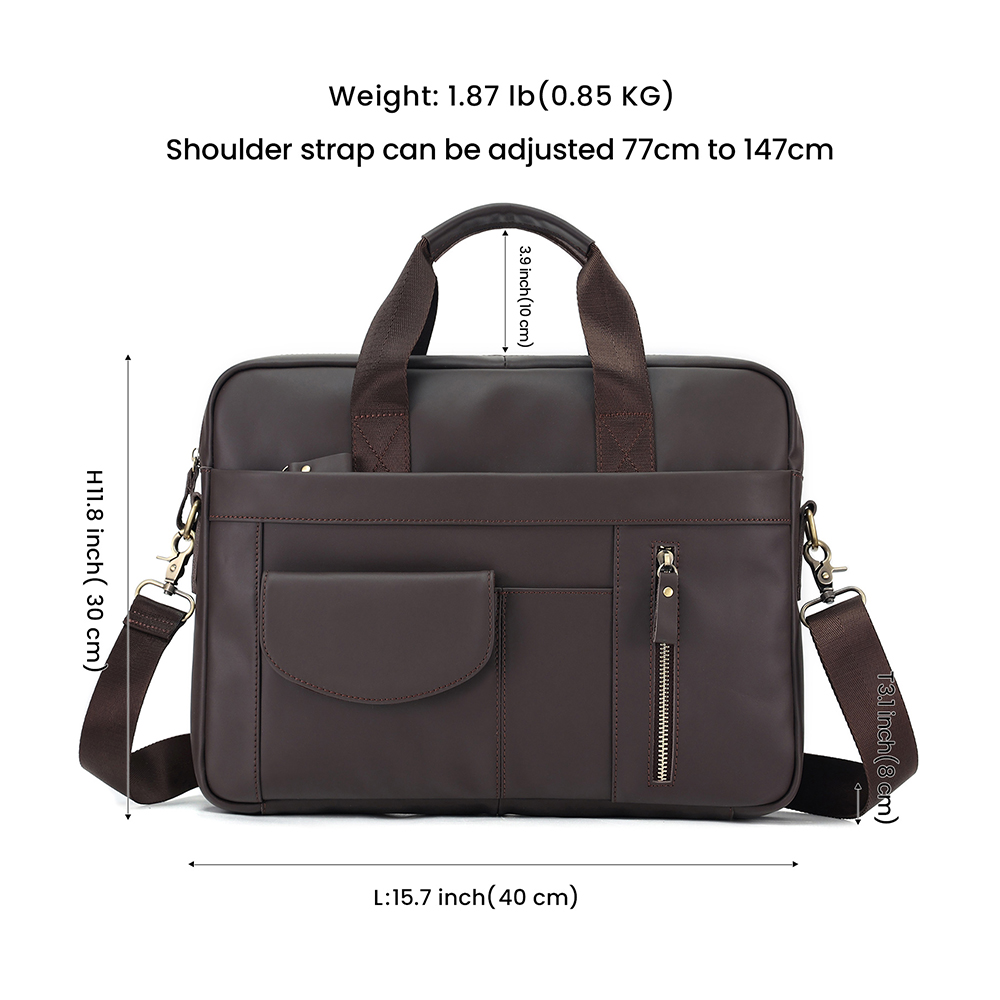 Top Quality Vintage Crazy Horse Leather Briefcase - Timeless Elegance and Robust Durability