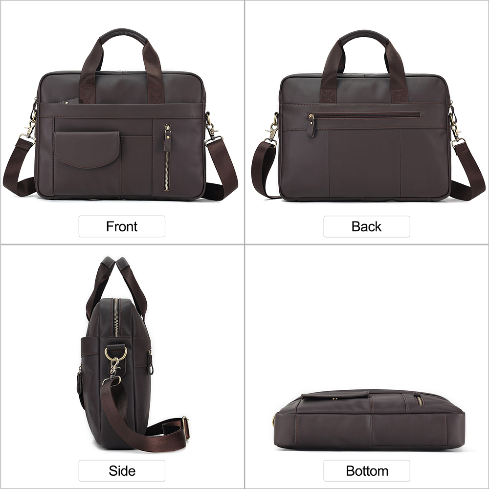 Top Quality Vintage Crazy Horse Leather Briefcase - Timeless Elegance and Robust Durability