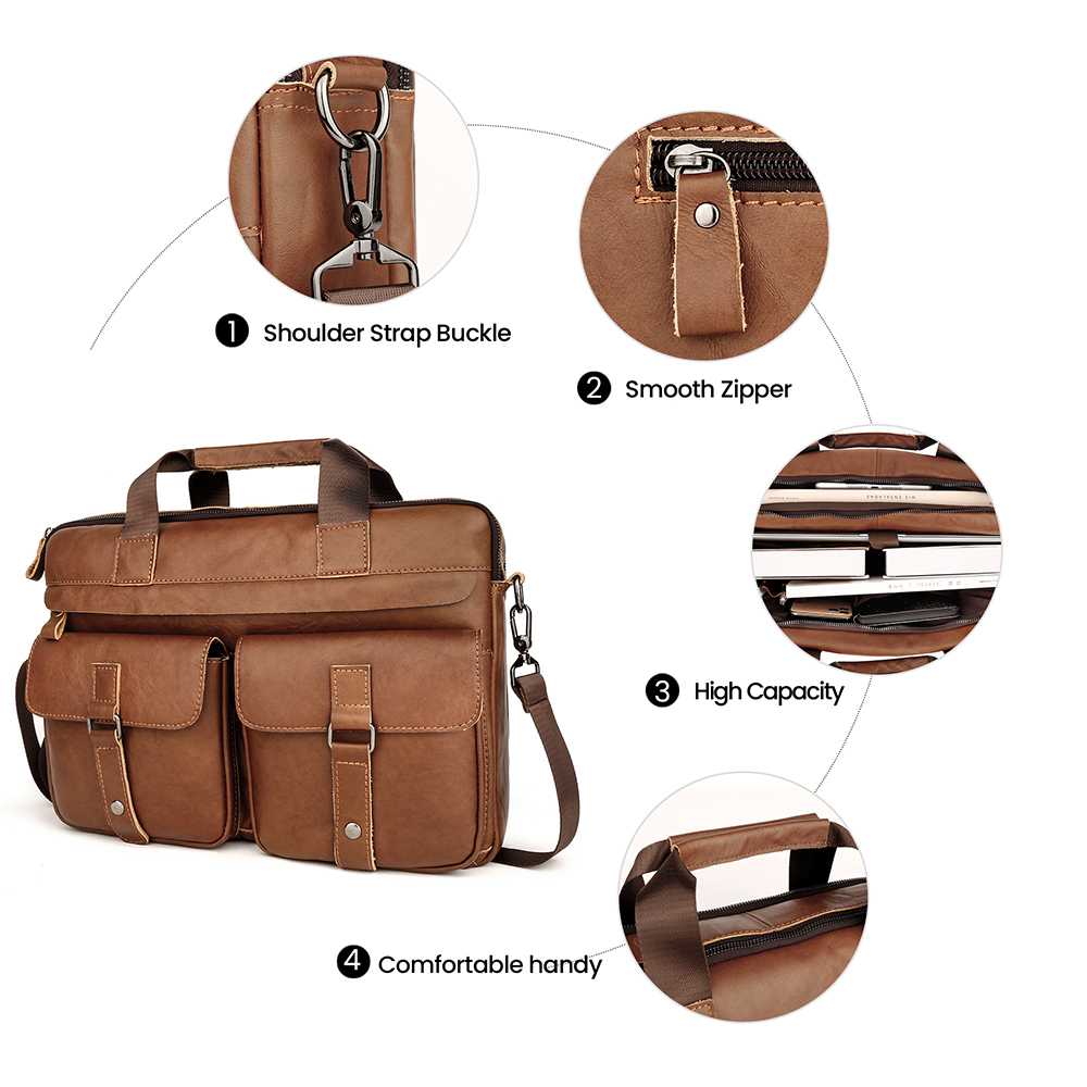 High-Value Genuine Leather Briefcase - Premium Quality at an Affordable Price