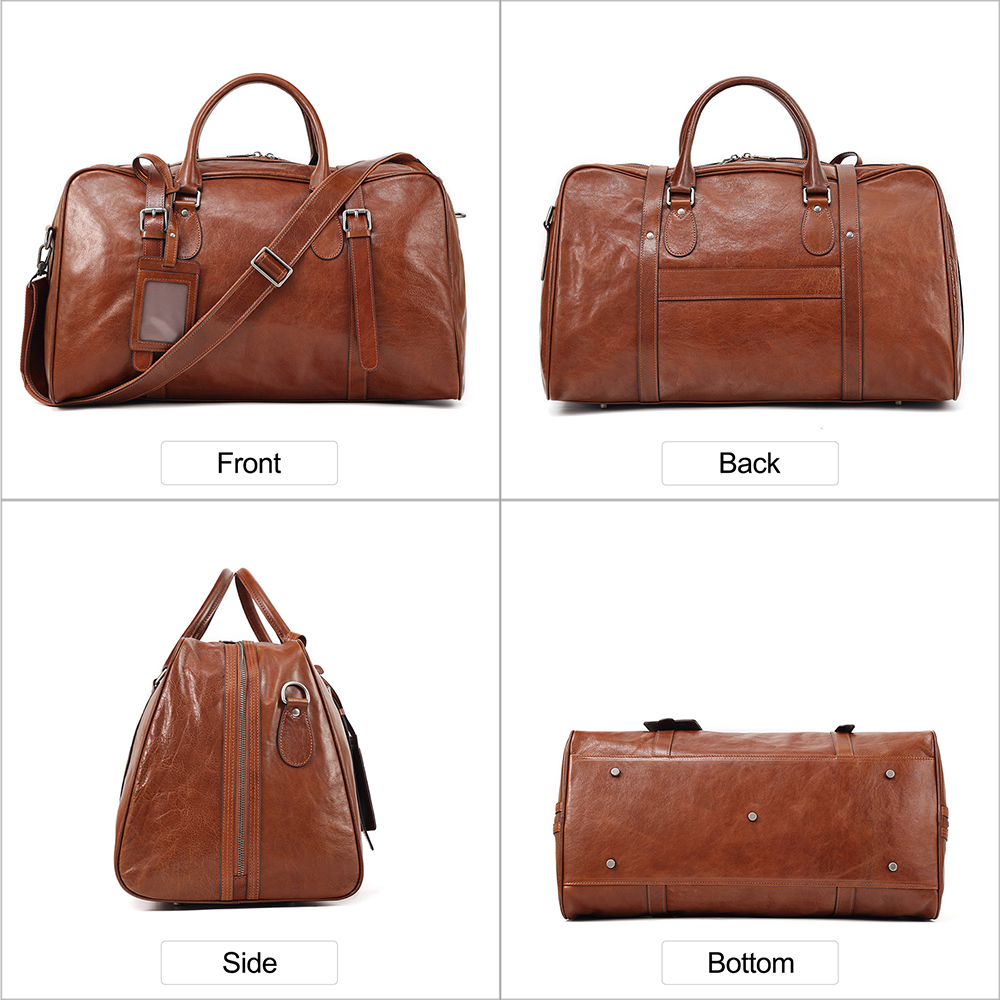 Luxury Genuine Cowhide Leather Travel Bag - High-End Elegance at a Reasonable Price