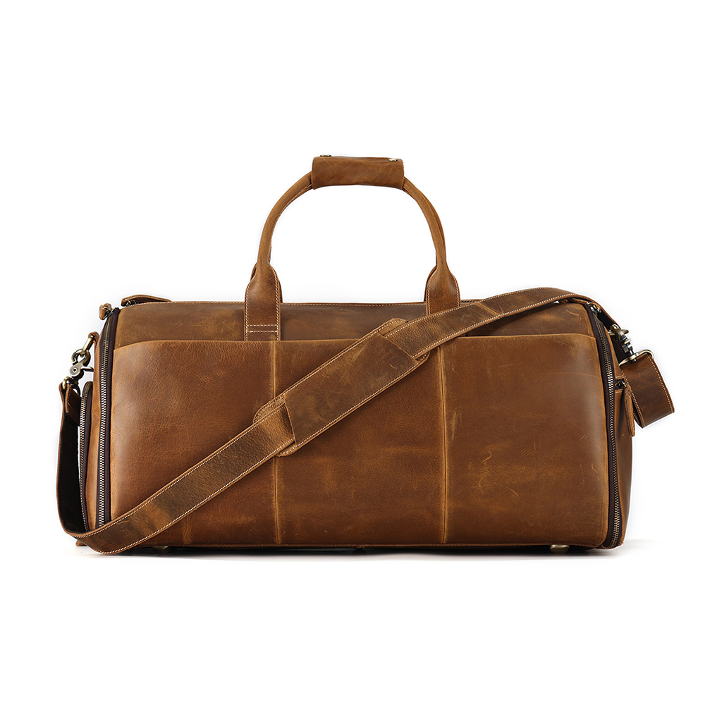 Durable Crazy Horse Leather Travel Bag - High-Quality and Rugged Elegance