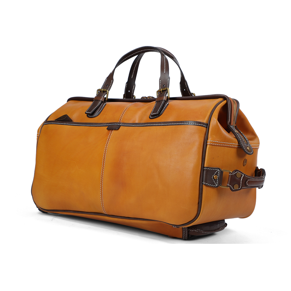 Durable Genuine Cowhide Leather Travel Bag - The Perfect Blend of Energy and Endurance