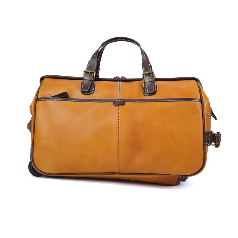 Durable Genuine Cowhide Leather Travel Bag - The Perfect Blend of Energy and Endurance