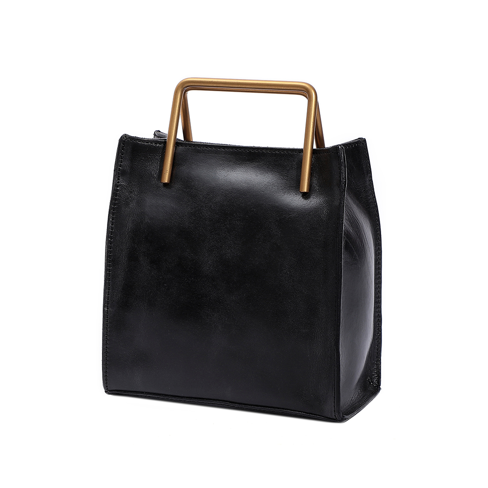 Durable and Elegant Genuine Cowhide Leather Handbag - Timeless Luxury for Women