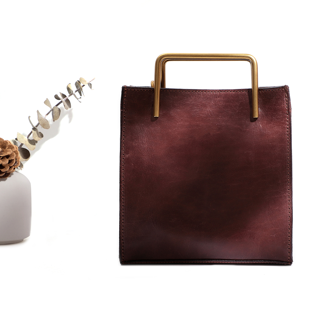 Durable and Elegant Genuine Cowhide Leather Handbag - Timeless Luxury for Women