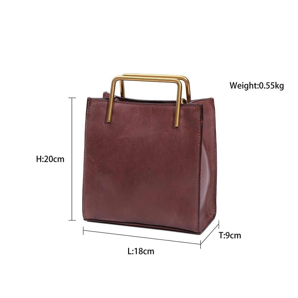 Durable and Elegant Genuine Cowhide Leather Handbag - Timeless Luxury for Women