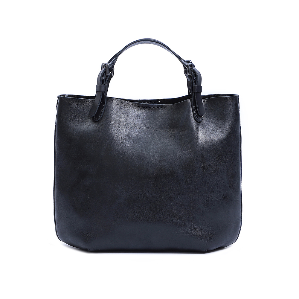 Premium Genuine Cowhide Leather Handbag - Timeless Elegance and Practicality