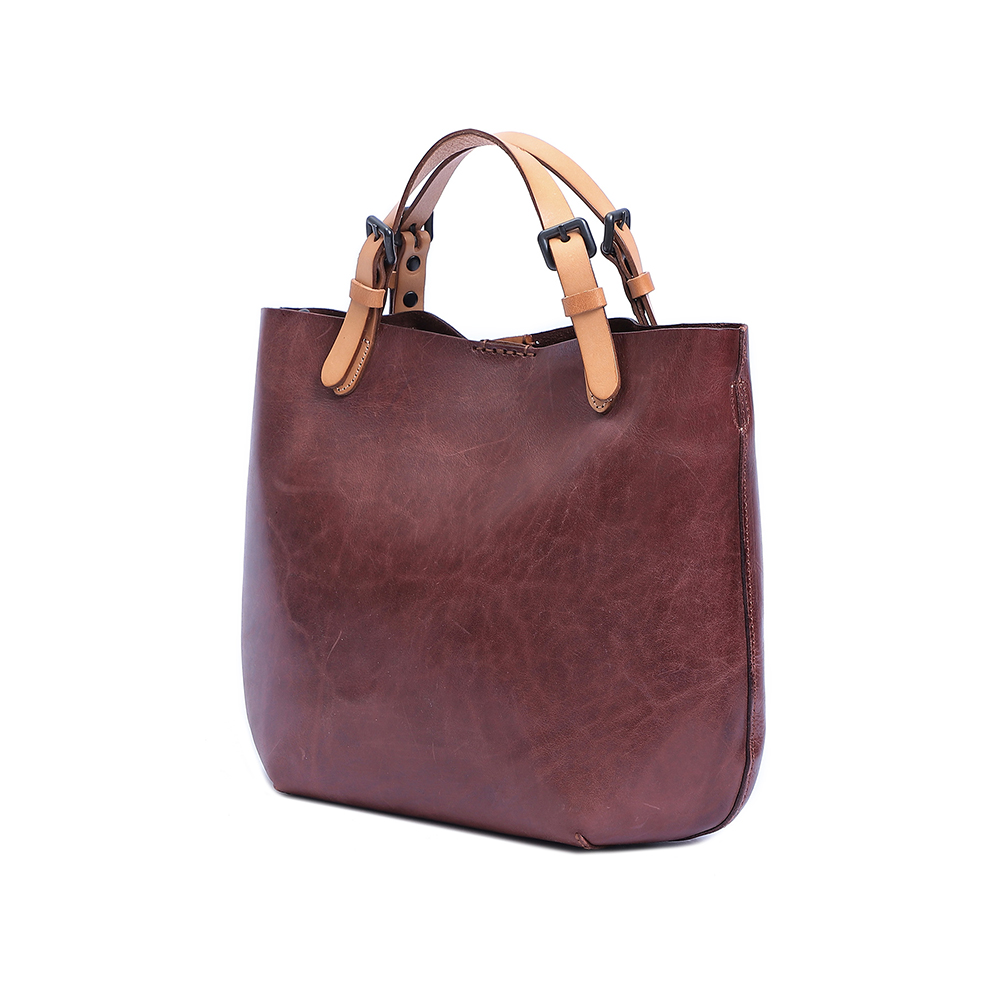 Premium Genuine Cowhide Leather Handbag - Timeless Elegance and Practicality