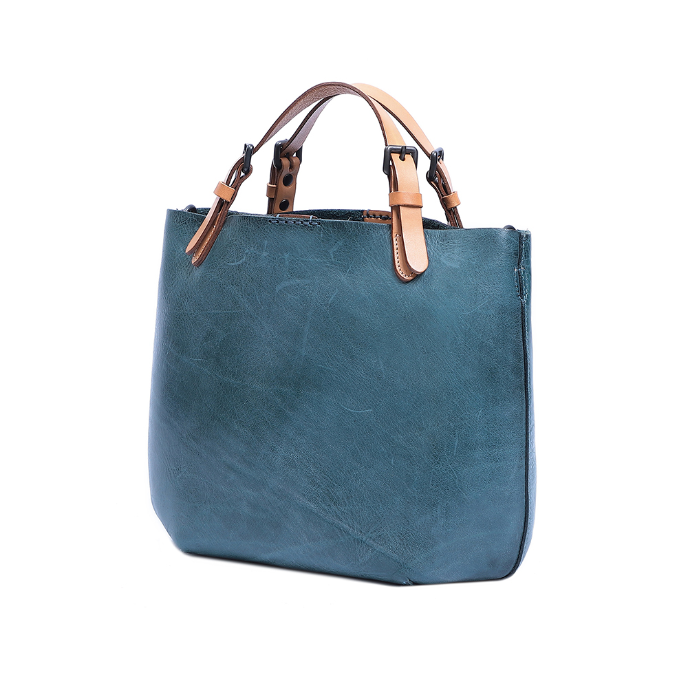 Premium Genuine Cowhide Leather Handbag - Timeless Elegance and Practicality