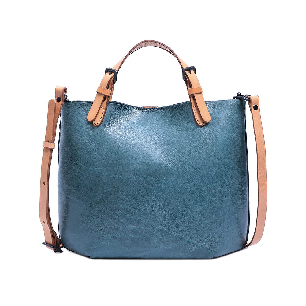 Premium Genuine Cowhide Leather Handbag - Timeless Elegance and Practicality