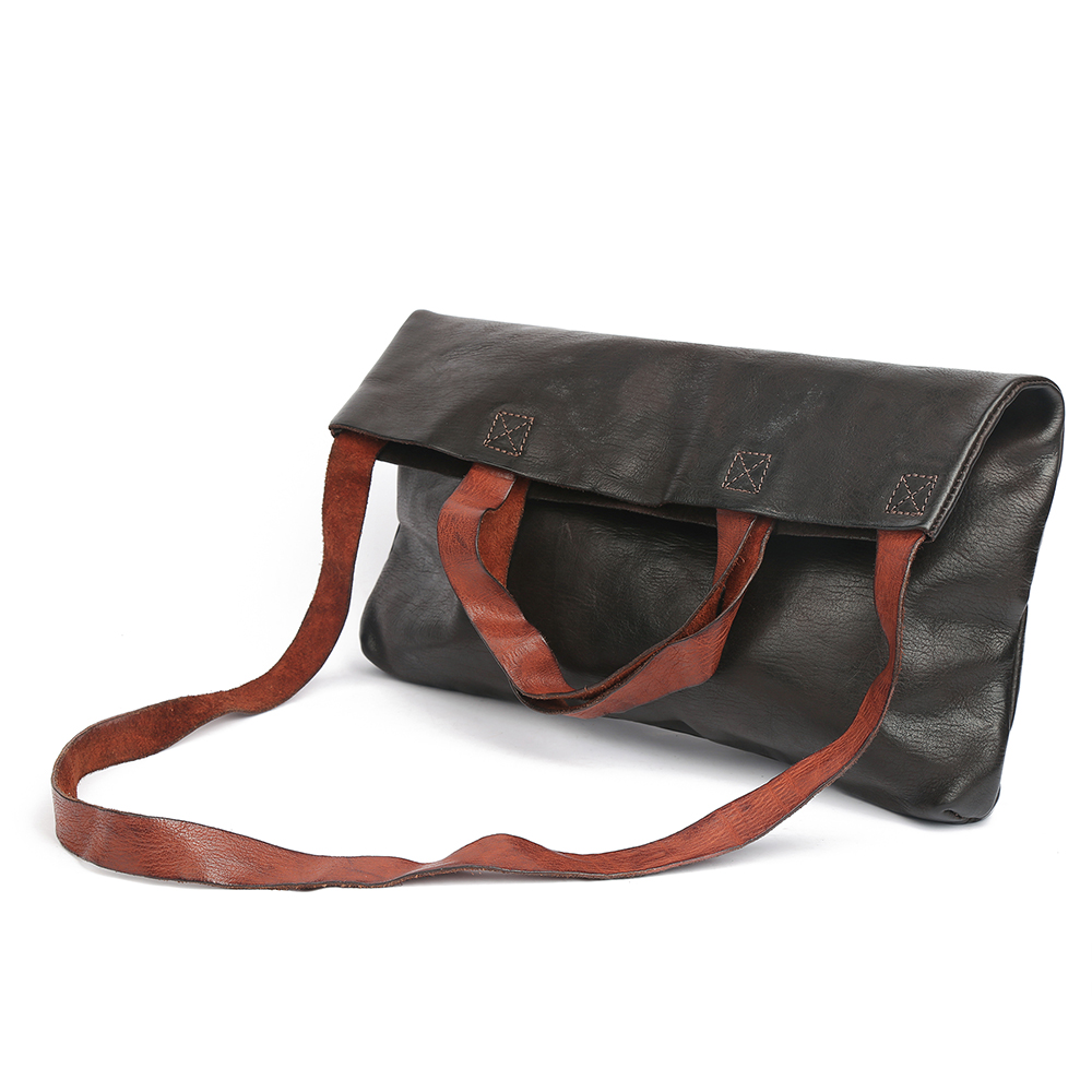 Elegant Genuine Cowhide Leather Lady Handbag - Timeless Sophistication