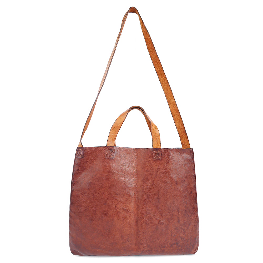 Elegant Genuine Cowhide Leather Lady Handbag - Timeless Sophistication
