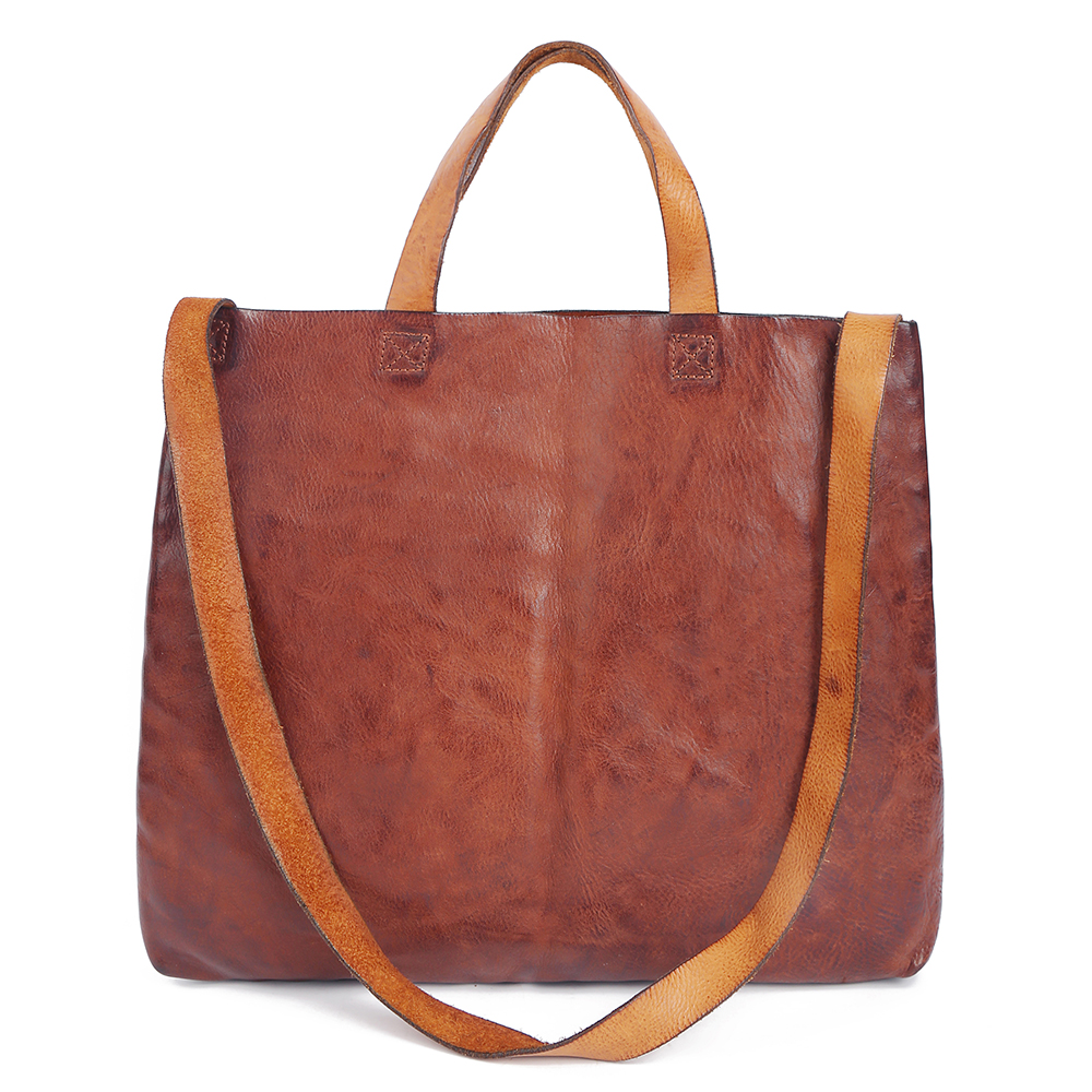Elegant Genuine Cowhide Leather Lady Handbag - Timeless Sophistication