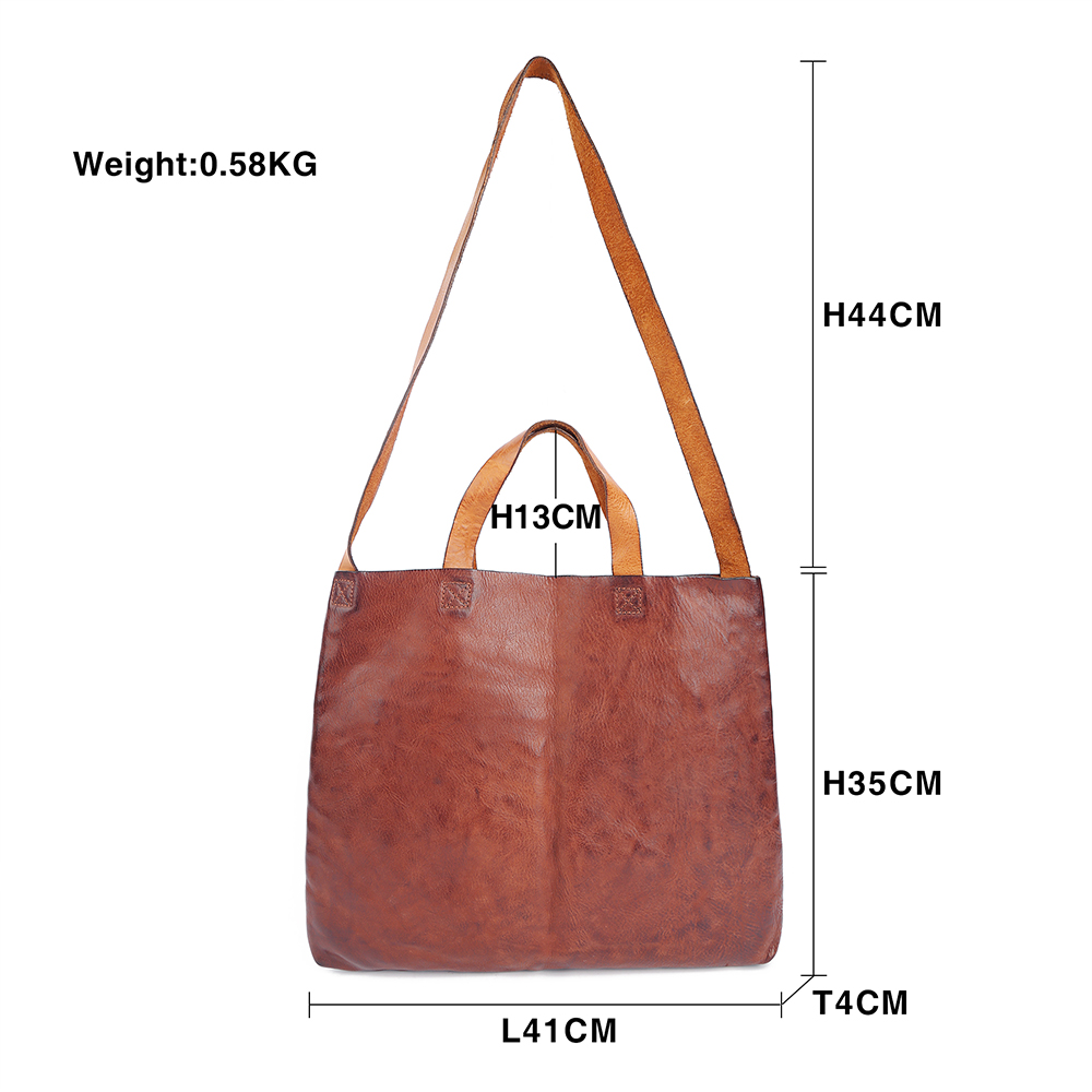 Elegant Genuine Cowhide Leather Lady Handbag - Timeless Sophistication