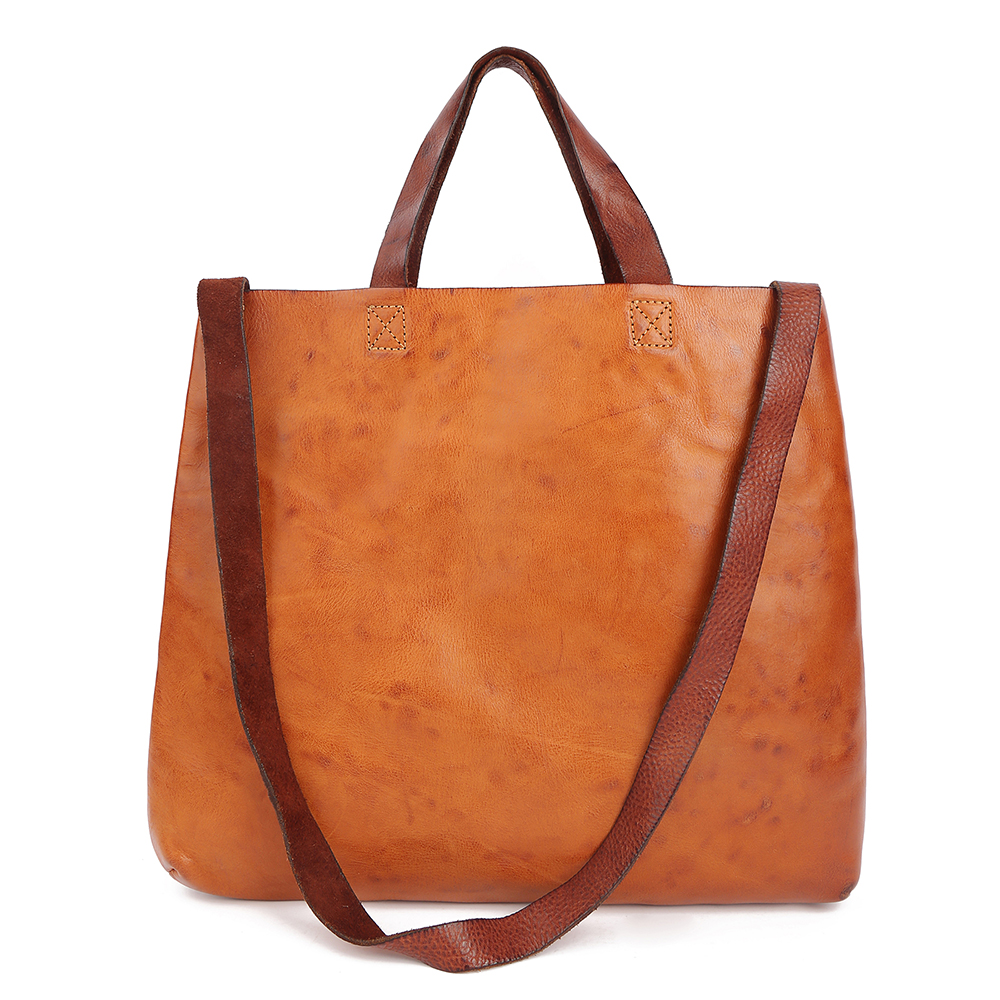 Elegant Genuine Cowhide Leather Lady Handbag - Timeless Sophistication