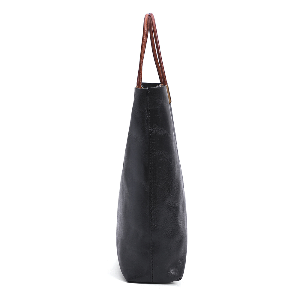 Luxury Genuine Cowhide Leather Lady Handbag - Classic Elegance