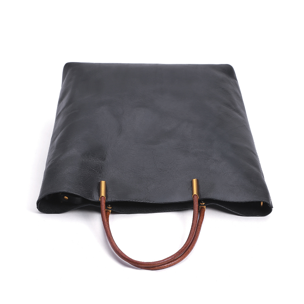 Luxury Genuine Cowhide Leather Lady Handbag - Classic Elegance