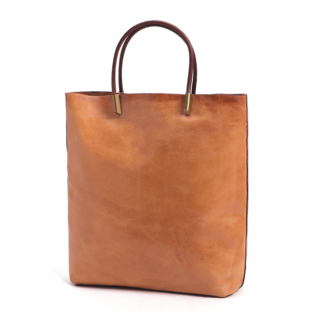 Luxury Genuine Cowhide Leather Lady Handbag - Classic Elegance