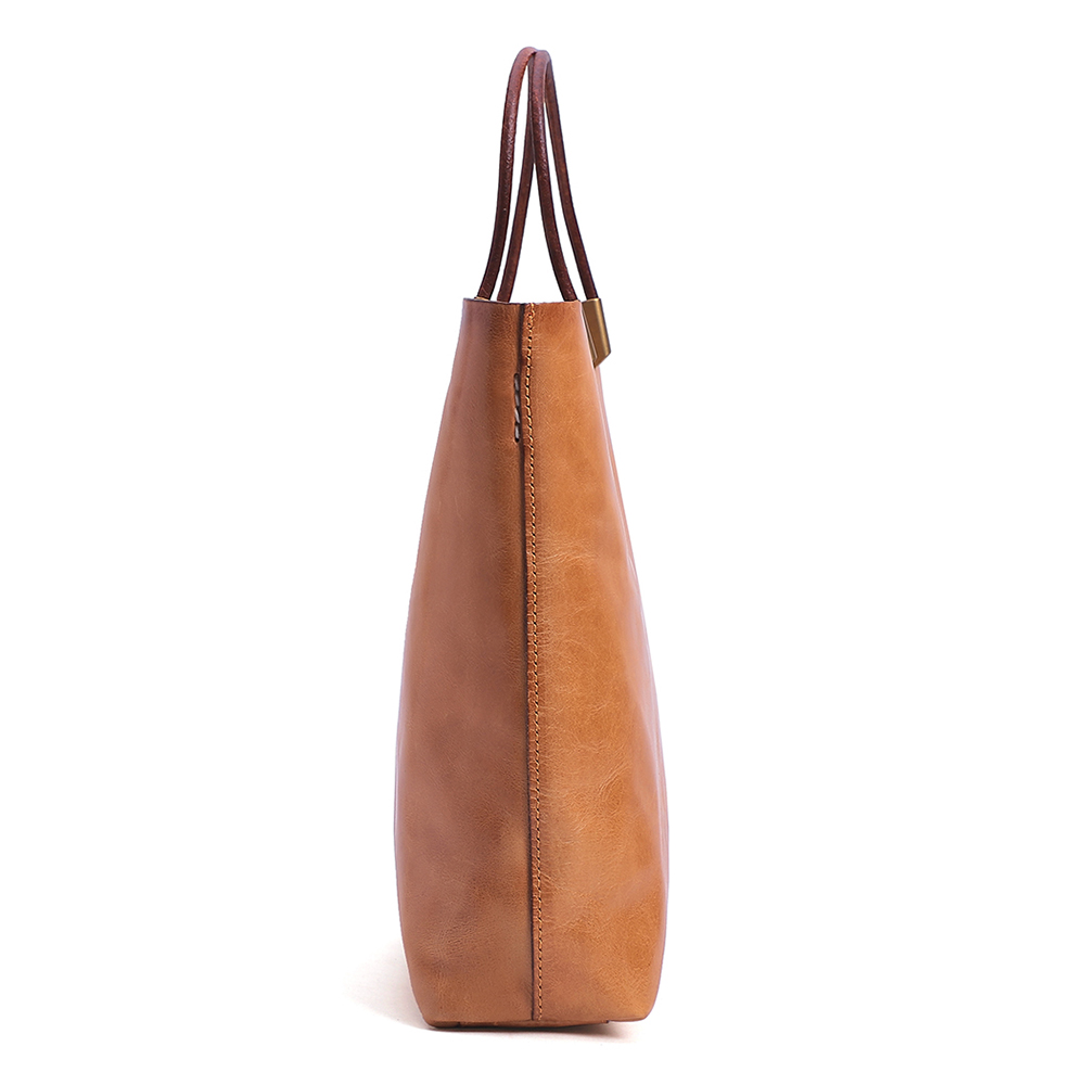 Luxury Genuine Cowhide Leather Lady Handbag - Classic Elegance
