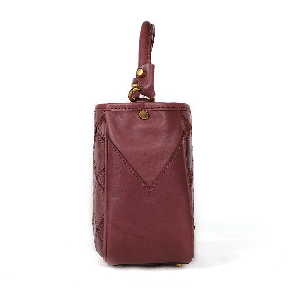 Premium Genuine Cowhide Leather Lady Handbag - Timeless Beauty